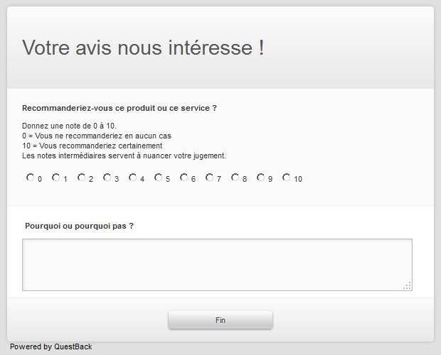 exemple de question nps